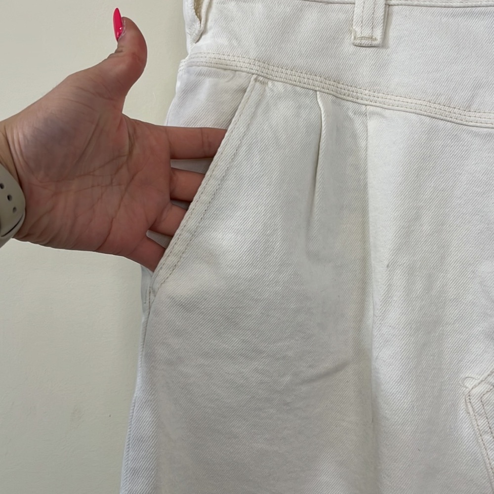 NEW Free People Side Car Mini Skirt White Clay Size 30 - Picture 3 of 7